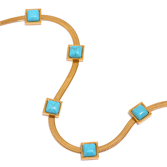 Turquoise Snake Chain Necklace
