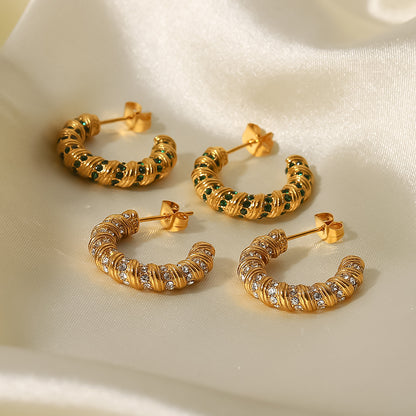 Zimer Twisted Hoops