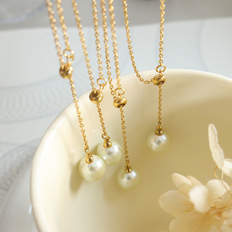 Pearl Slider Necklace