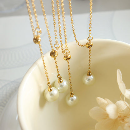 Pearl Slider Necklace