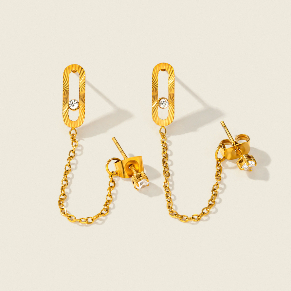 Orbit Chain Earrings
