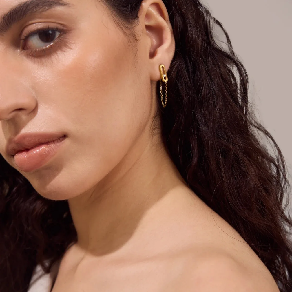 Orbit Chain Earrings