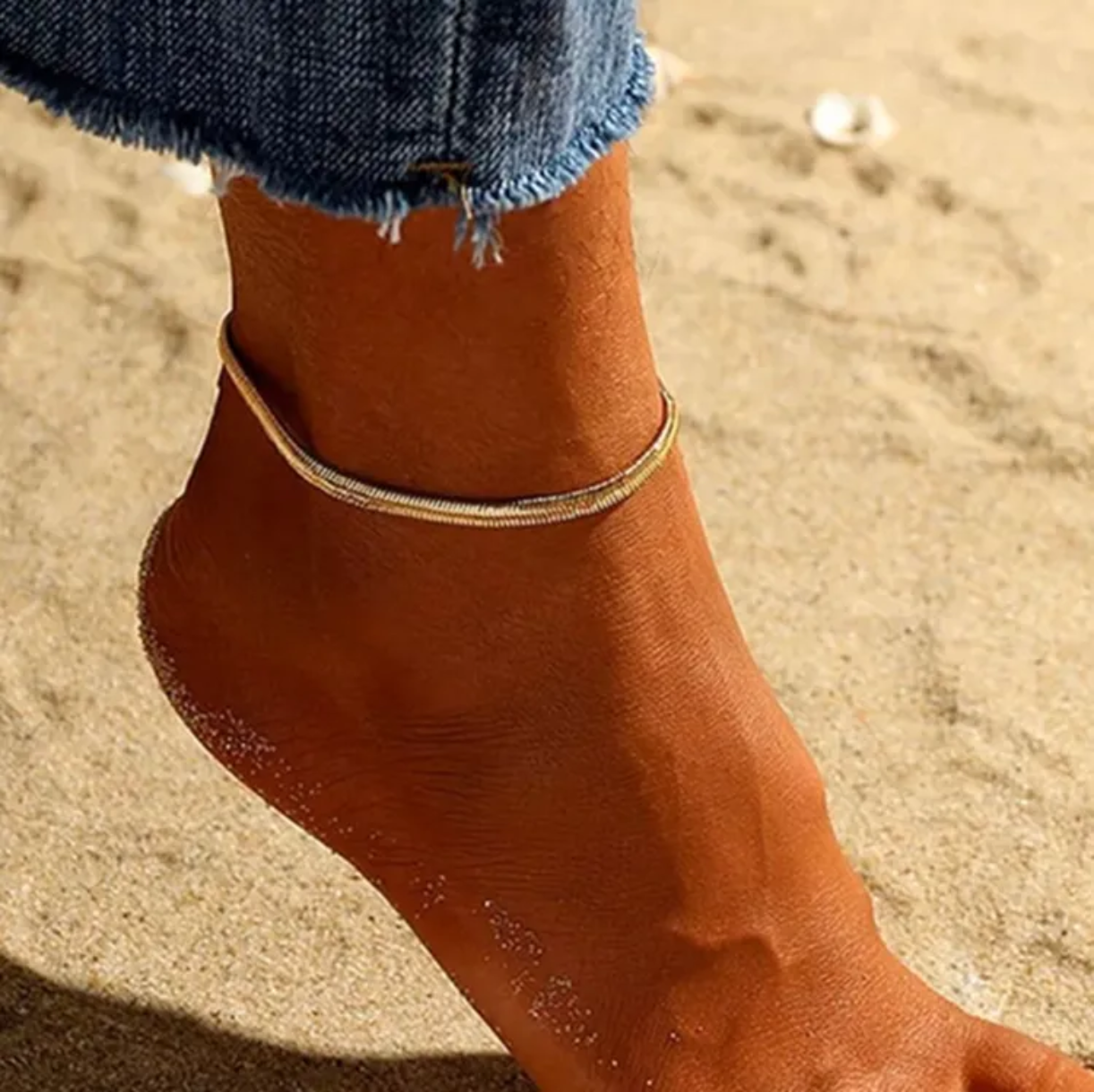 Snake chain anklet
