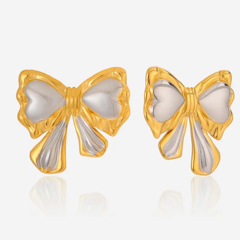 Silver Bow Studs