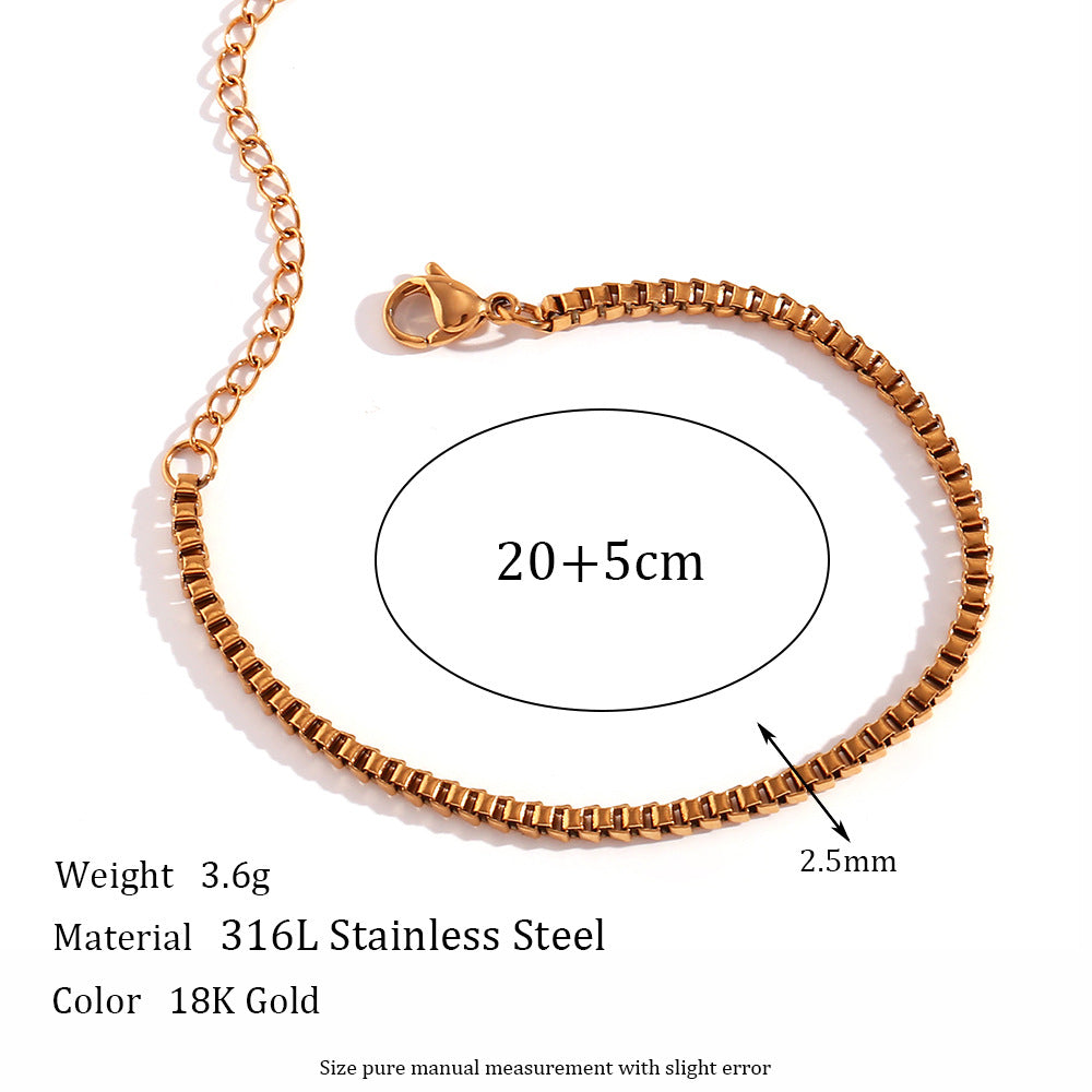 Boxy Anklet