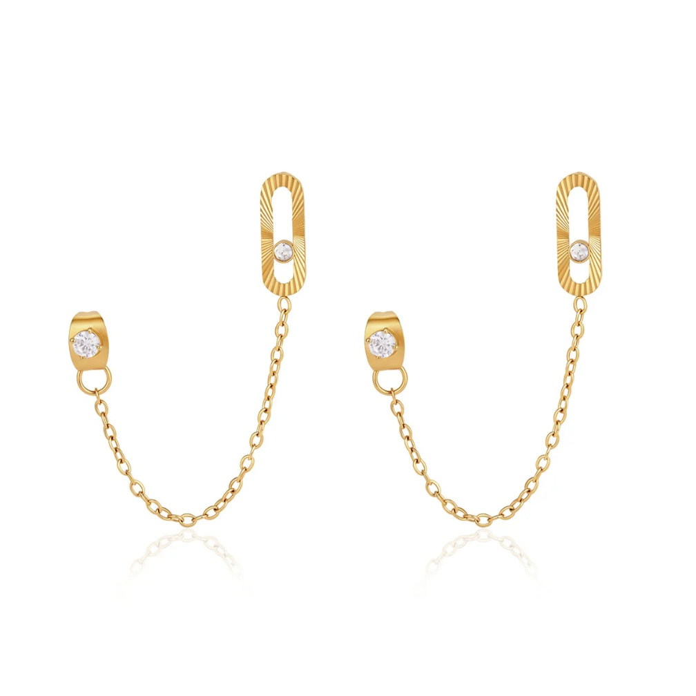 Orbit Chain Earrings
