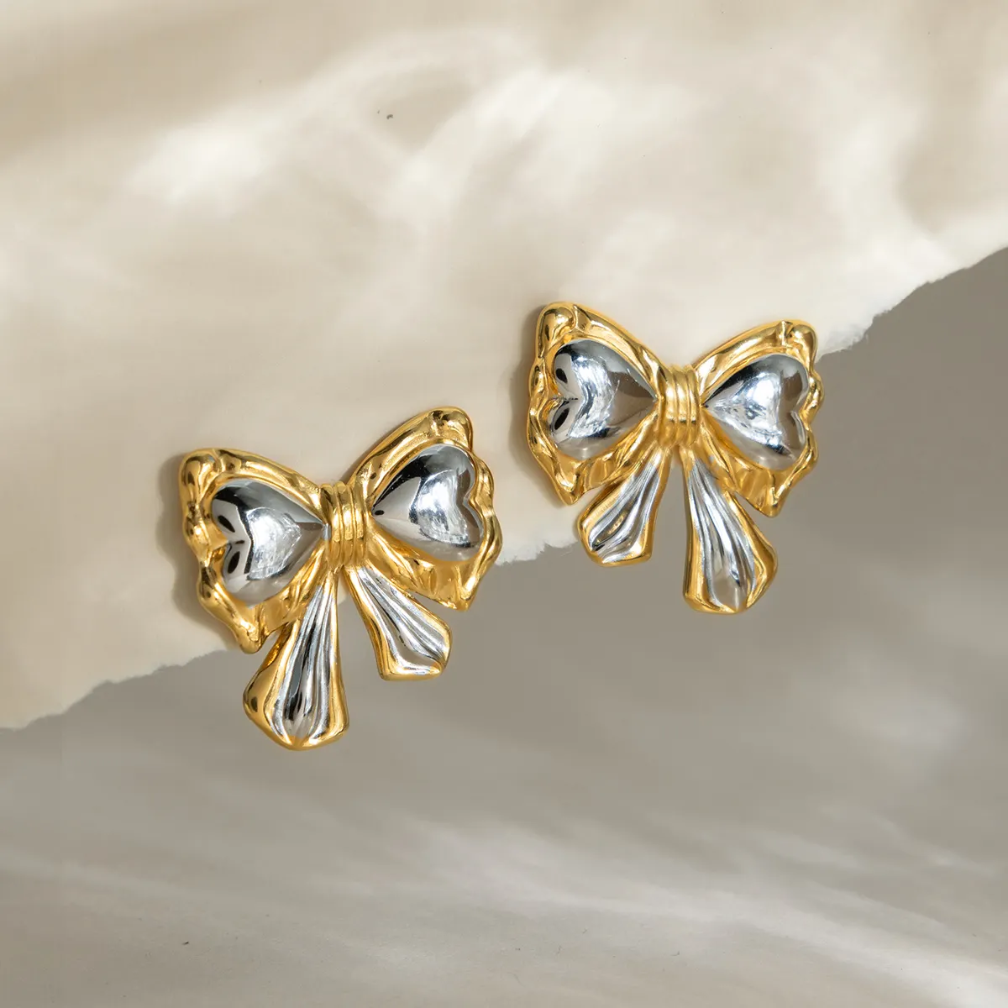 Silver Bow Studs