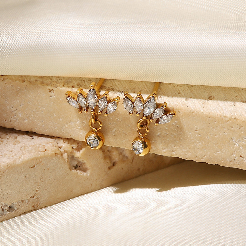 Crown drop Earrings