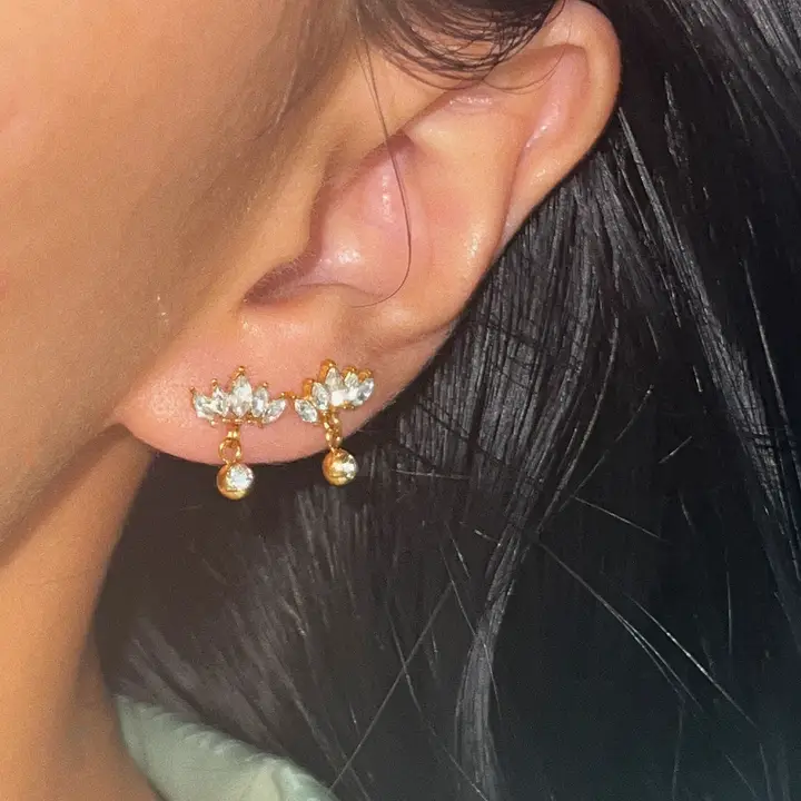 Crown drop Earrings