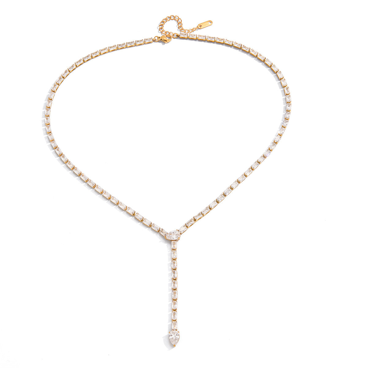 Baguette Lariat Necklace