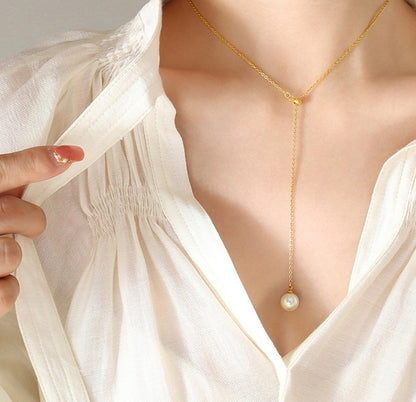 Pearl Slider Necklace