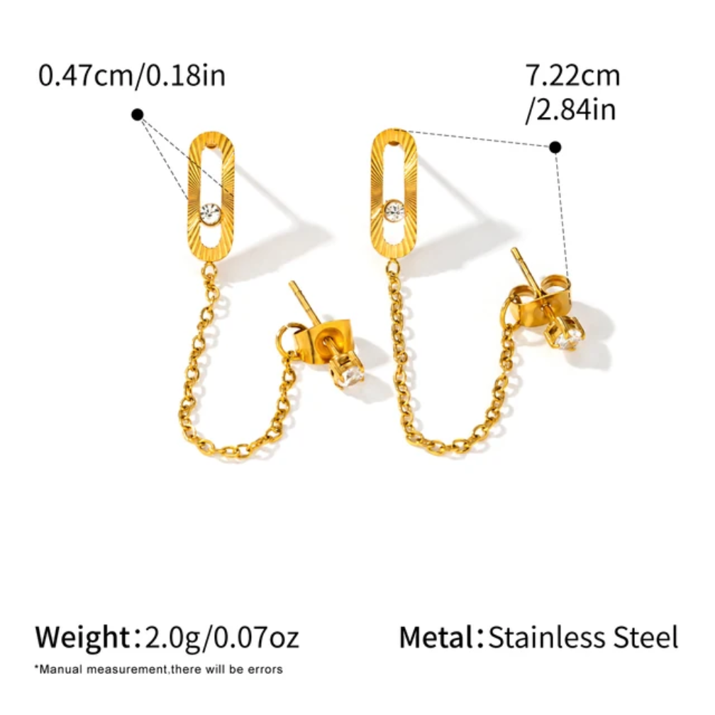 Orbit Chain Earrings