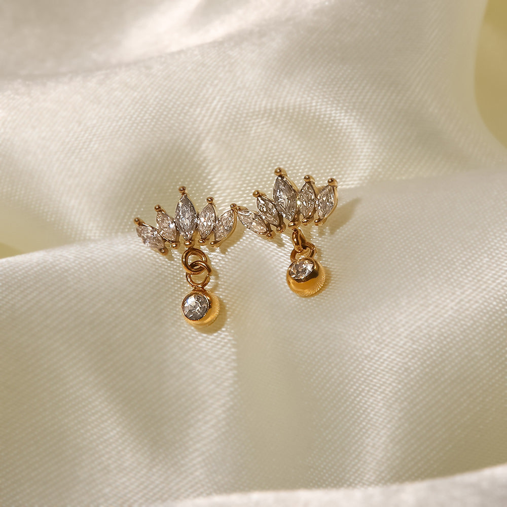Crown drop Earrings