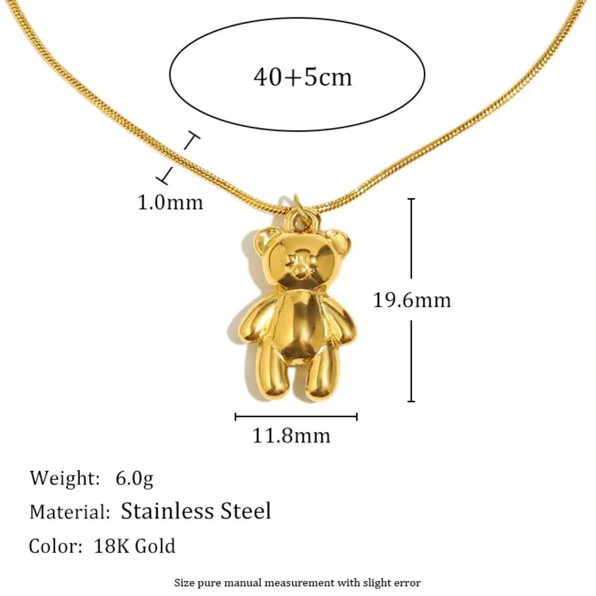 Plain Teddy Necklace