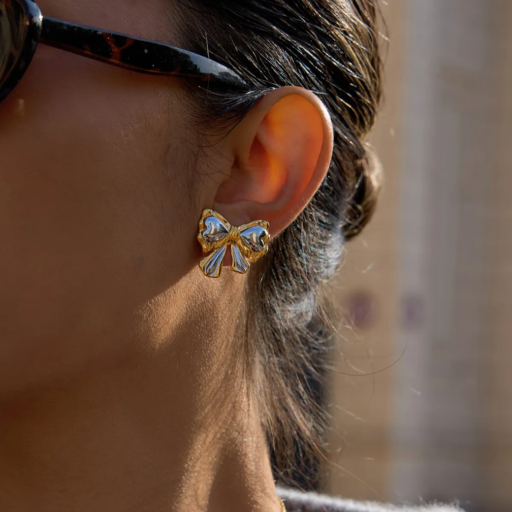 Silver Bow Studs