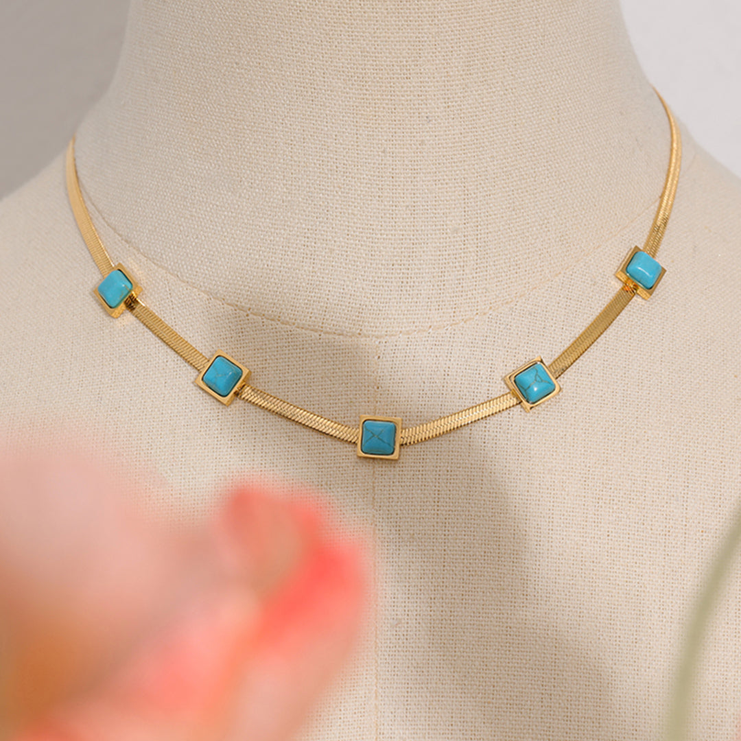 Turquoise Snake Chain Necklace