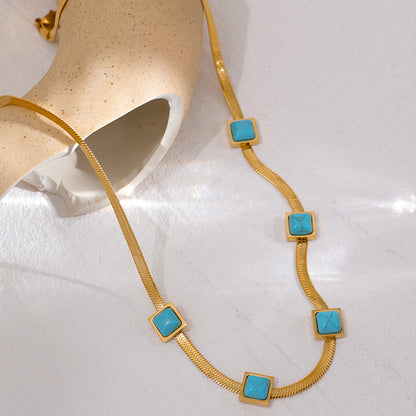 Turquoise Snake Chain Necklace