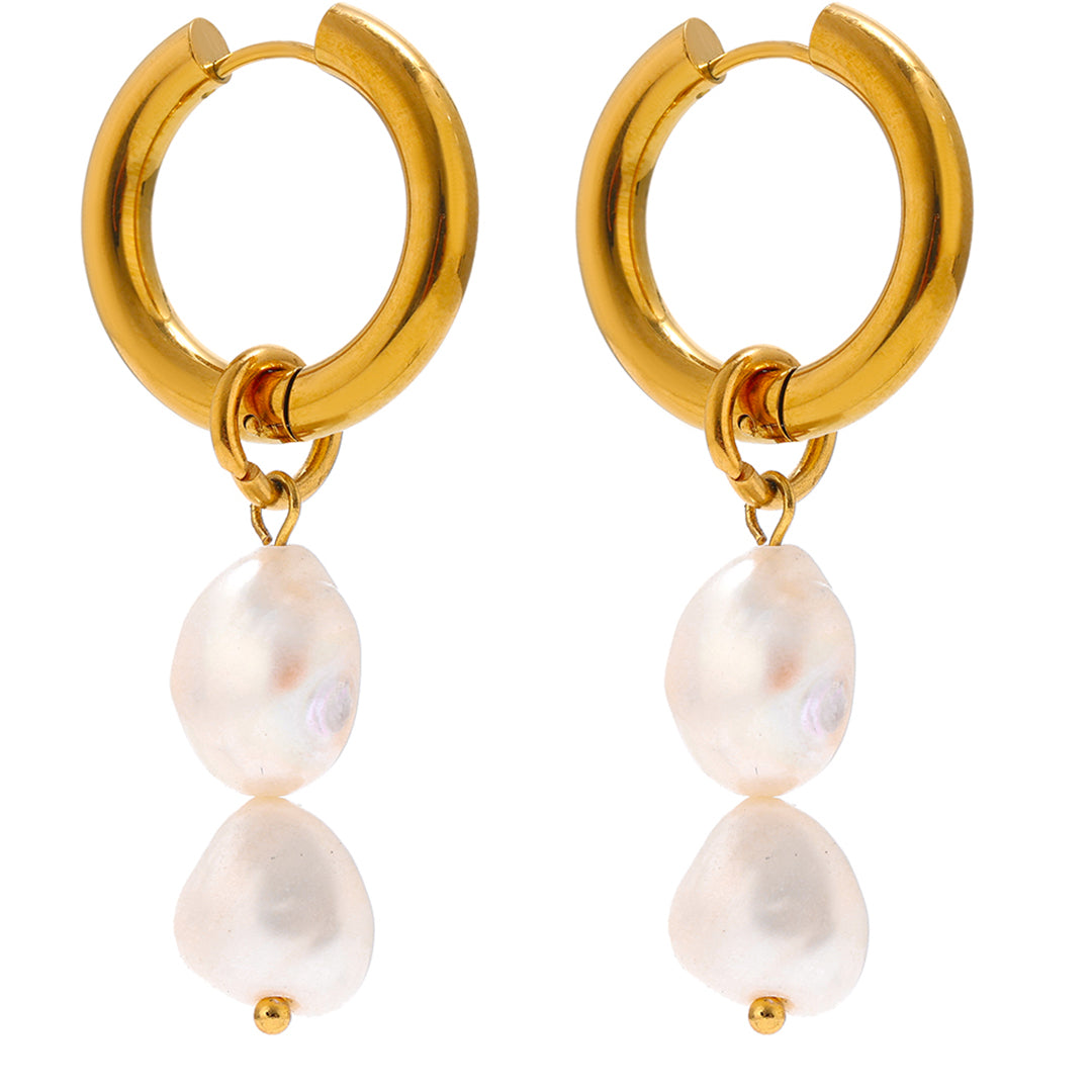 Savvy Pearl Hoops