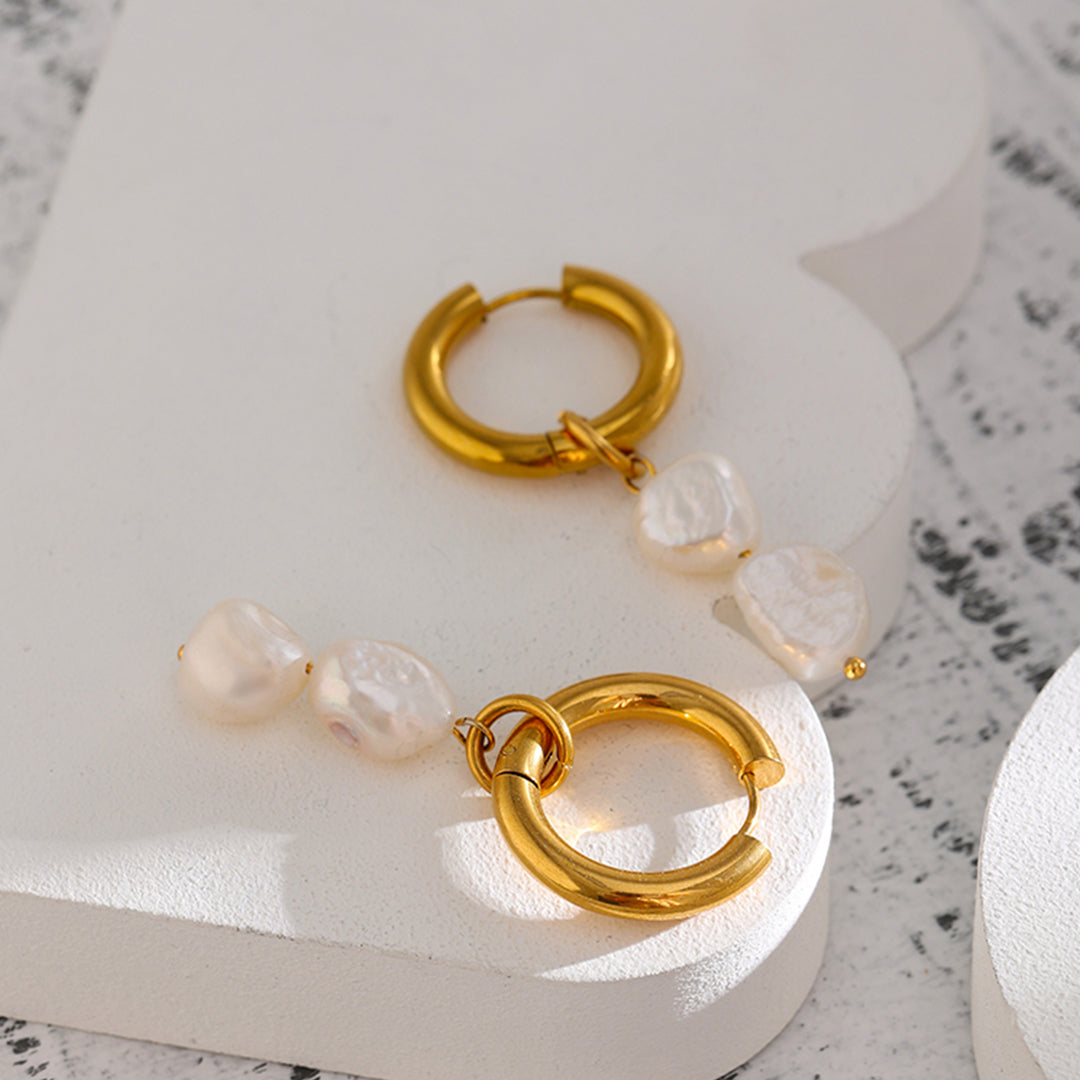 Savvy Pearl Hoops