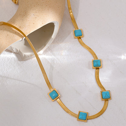 Turquoise Snake Chain Necklace