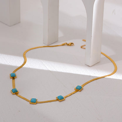 Turquoise Snake Chain Necklace