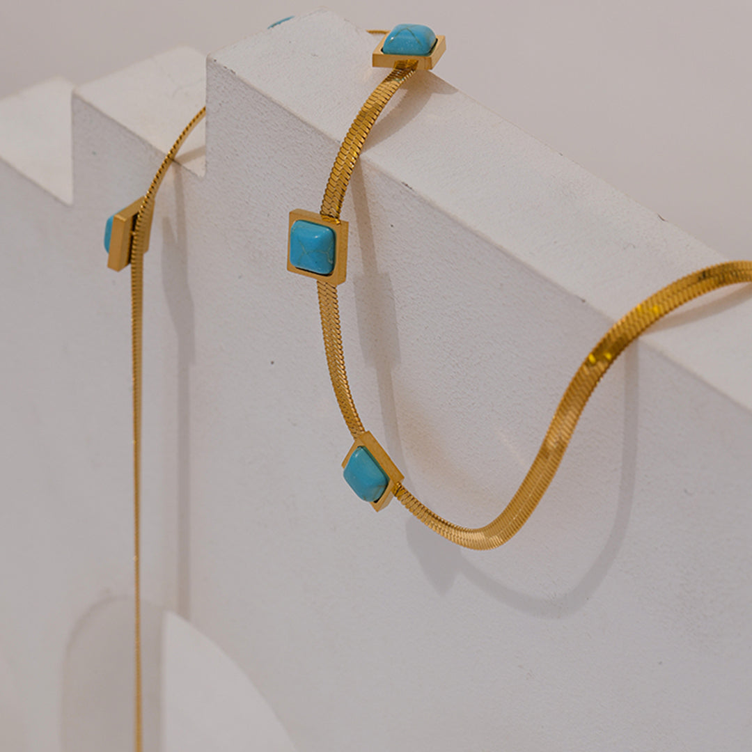 Turquoise Snake Chain Necklace